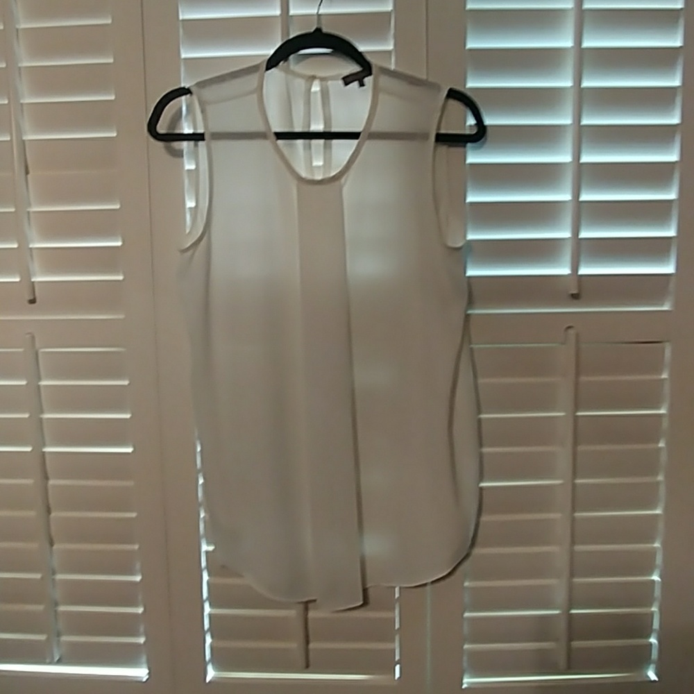 Vince Camuto Sheer Sleeveless Blouse/Top